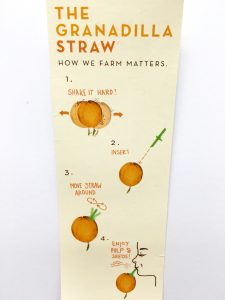 Granadilla (Passionfruit) straw usage instruction