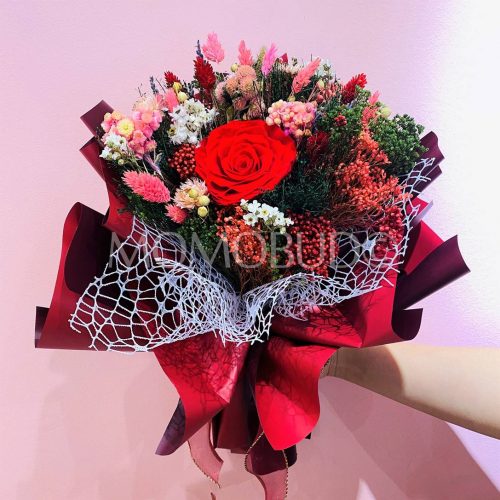 Preserved Red Rose Flower Bouquet