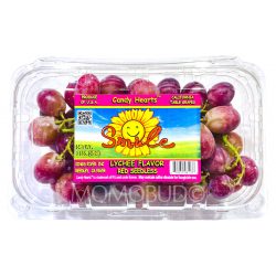 USA Candy Hearts Red Seedless Grapes 454g punnet