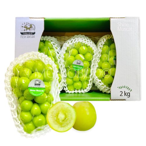 Korean Tamtam Shine Muscat Grapes Box 2kg 1