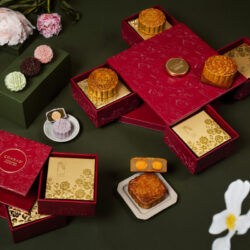 Conrad Golden Peony Traditional White Lotus Paste with Double Yolk and Melon Seeds (4-Piece)