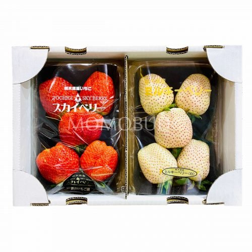Japanese Tochigi Shinyama Farms Skyberry & Milky Berry Strawberry Set 320gx2