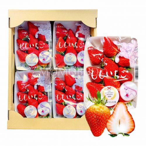 Japanese Sakuramomo Ichigo (Strawberry) Tray 200gx4