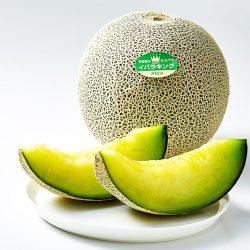 Japanaese Ibara King Green Melon slices