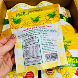 Tropi Snack Dried Pineapple Tidbits pack 50g back