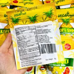 Tropi Snack Spicy Dried Pineapple Tidbits packs 50g 1