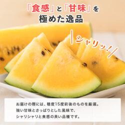 Japanese Gunma Konjiki Raou Golden Watermelon slices