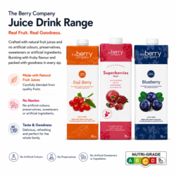 The Berry Company Fruit Juices poster The Berry Company Fruit Juices poster
