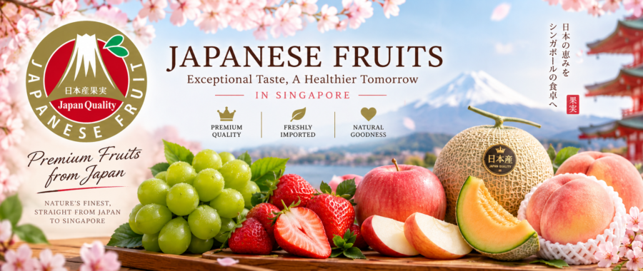 Japanese Fruit banner with JPFruit logo